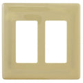 Hubbell NPS262I 2-Gang Decora Snap-On Wall Plate, Ivory