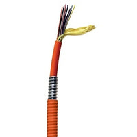 Hubbell HFCD15012R6 Fiber Optic Cable, OM1, 12-Fiber, Double Steel Reinforced, Armored, Tight Buffered