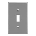 Hubbell PJ1GY M-Size 1-Gang Toggle Wall Plate, Gray