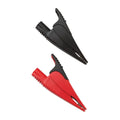 Fluke AC285 SureGrip Large Alligator Clips, Nickel-Plated Steel Jaws, Red and Black