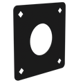 Pedestal Pro GAS-PLTFAC-4-2 4" x 4" Foam Gasket Seal
