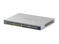 Netgear GS748PP-100NAS 48-Port Unmanaged Rack-Mountable Network Switch, 1GbE RJ45, 24 PoE+ Ports (380W), Layer 2