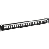 Hubbell HPJ24 Patch Panel, Jack, Unloaded, 24-Port, 19" X 1.75" H