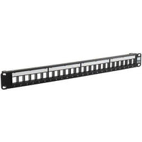 Hubbell HPJ24 Patch Panel, Jack, Unloaded, 24-Port, 19" X 1.75" H