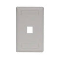 Hubbell IFP11OW Single-Gang Keystone Wall Plate, 1-Port, Light Almond/Office White
