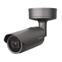Hanwha XNO-8080R/KME Series 5MP IR Bullet IP Camera, 3.7-9.4mm Varifocal Lens, Dark Gray, TAA Compliant