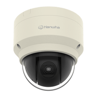 Hanwha XNP-6120H/KME Series 2MP Outdoor WDR Mini PTZ Dome IP Camera, 12x Optical Zoom Lens, White, TAA Compliant