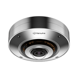 Hanwha XNF-9010RS/KUS Series 12MP IR Fisheye IP Camera, 1.08mm Fixed Lens, Stainless Steel, TAA Compliant