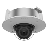 Hanwha XND-9082RF X-Series 4K Flush Mount IR IP Dome Camera, 2.8-8.4 Motorized Varifocal Lens, Signal White