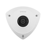 Hanwha TNV-8011C/KEX Series 5MP WDR Vandal Corner IP Camera, 2.3mm Fixed Lens, White, TAA Compliant
