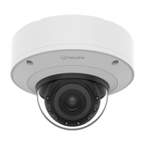 Hanwha PNV-A6081R/KAP Series 2MP AI Outdoor IR Vandal Dome IP Camera, 4.38-9.33mm Varifocal Lens, White, TAA Compliant