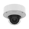 Hanwha XNV-9083R Series 8MP Outdoor IR Vandal Dome IP Camera, 4.4-9.3mm Motorized Varifocal Lens, White