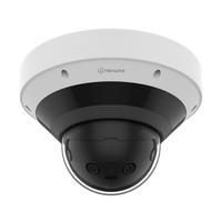 Hanwha PNM-C9022RV/KEX Series 8MP AI IR Panoramic IP Camera, 2.8mm Fixed Lens, White, TAA Compliant