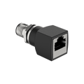 Hanwha SPP-C1245 M12-RJ45 Connector, Black, 5-Pack
