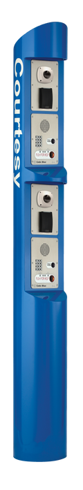 Code Blue CB9T00056 CB 9-tdd Help Point with Dual Truck and Dual Faceplates, Safety Blue