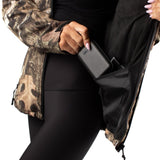Sahara Women's Heated Hunting Jacket - Mossy Oak Camo - detail view | Silarius