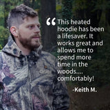 Shadow Men's Heated Hunting Hoodie - Available in Mossy Oak and Real Tree - detail view | Silarius