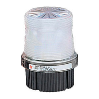 Federal Signal FB2PST-012-024C Fireball Strobe Warning Light, Pipe / Surface Mount, 12-24VDC, Clear Lens, Black Body