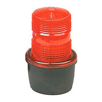 Federal Signal LP3M-012-048R LP3 StreamLine Low Profile Strobe Light, Red Lens, Black