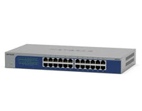 Netgear GS524-300NAS GS524 Series 24-Port Gigabit Ethernet Unmanaged Switch, Rackmount, Metal Housing