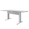 Middle Atlantic TBL-ANG-5P-CH-WW Forum 5 Person Angle Table, 38" Counter Height, Light