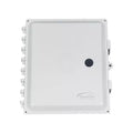AccelTex ATS-00104 12x10x6 Polycarbonate Enclosure with Solid Door, Key Lock & 6 RPTNC Holes
