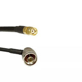 AccelTex ATS-00402 240 Series Right Angle N-Style Plug to RPSMA Plug 5 ft Cable Assembly