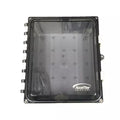 AccelTex ATS-00217 14x12x6 NEMA enclosure, Clear Door, Latch Lock, Universal Back Plate
