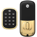 Yale Locks YRD136-ZW2-605 Yale YRD136-ZW2-605 Pro Pushbutton Deadbolt Z-Wave Key Free, Polished Brass