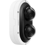 Hanwha PNM-C7083RVD Wisenet 2 x 2MP AI IR Outdoor Vandal Dome IP Camera, 2-Channels, 3-6mm Motorized Varifocal Lens, White