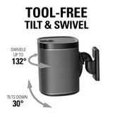 Sanus WSWM21-B1 Sonos Play 1 & Play 3 Wireless Speaker Wall Mounts Black- Single