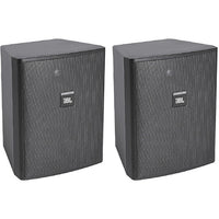 JBL Control 25AV-LS Monitor for Fire Alarm Communication Systems Black Pair - front view | Silarius