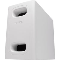 QSC AD-S.SUB-WH 6.5"Dual Voice Coil Surface Subwoofer/HiPass Out-70/100V-Bypass/Lo-Z Mono/Stereo/Surface Install (White) ADSSUBWH