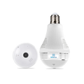 Silarius SIL-FISHBULB3MP 3MP WiFi, bulb fish-eye Camera, app (IC See) , TF card, 2-Way Audio , app can switch bulb on - 1.29mm lens (SILVER COLOR)
