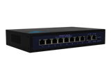 Silarius SIL-SW8POE 10 Ports POE Switch 8x100MB PoE and 2 Gigabit Uplinks 120W - side view | Silarius