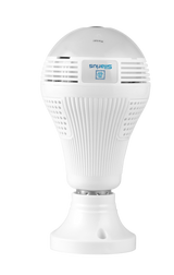 Silarius SIL-FISHBULB3MP 3MP WiFi Bulb Fish-eye Camera with 2-Way Audio - side view | Silarius