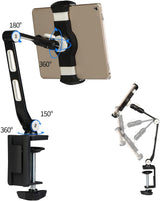 Suptek YF208B Aluminum Alloy Cell Phone Desk Mount Stand 360 Degree - rear view | Silarius