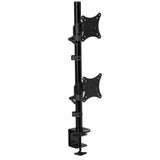 Tripp Lite DDR1527SDC Dual Vertical Flat-Screen Desk Stand/Clamp Mount, 15'-27'