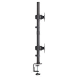 Tripp Lite DDR1527SDC Dual Vertical Flat-Screen Desk Stand/Clamp Mount, 15'-27'