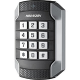 Hikvision DS-K1104M Mifare Waterproof Vandalproof Card Reader with Keypad - front view | Silarius