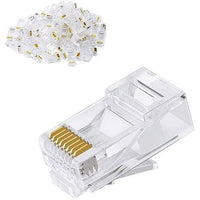 Silarius SIL-RJ45CAT6 UTP CAT6 RJ45 Plastic Plugs 100-Pack Network Connectors for Security Cameras