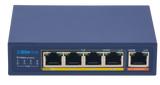 Silarius SIL-SWPP4P65 5-Port Gigabit PoE-Powered Network Switch 65W PoE Passthrough for IP Cameras