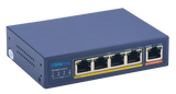 Silarius SIL-SWPP4P65 PoE Powered 5-Port Gigabit Switch with PoE Passthrough - front view | Silarius