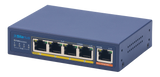 Silarius SIL-SWPP4P65 PoE Powered 5-Port Gigabit Switch with PoE Passthrough - side view | Silarius