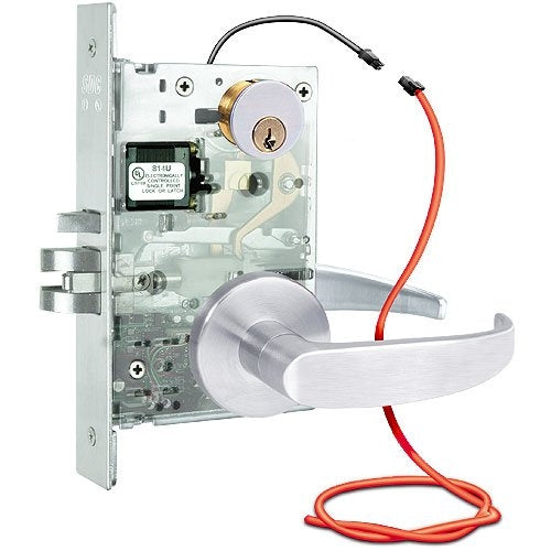 SDC Z7652LQRE Motorized ELR Controlled Mortise Lock, Locked Outside Only, Failsecure, LH, 626, REX, Eclipse Rose