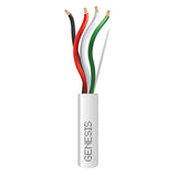 Honeywell Genesis Cable 52515501 High End Unshielded Speaker Cable; 300 Volt, (4) 16 AWG, Bare Copper, White, 500 ft Pull Box