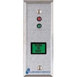 Alarm Controls TS-8 Request to Exit Station with LEDs on Narrow 1-3/4" Plate, 302 Stainless Steel