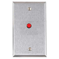 Alarm Controls RP-28FLASHING Remote Wall Plate with 1/4" Flashing LED, Single Gang, Stainless Steel