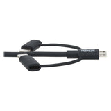Tripp Lite M101-006-LMC-BK Universal USB-A to Lightning, USB Micro-B and USB-C Sync/Charge Cable, MFi Certified - 6 ft. (3 m)