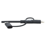 Tripp Lite M101-006-LMC-BK Universal USB-A to Lightning, USB Micro-B and USB-C Sync/Charge Cable, MFi Certified - 6 ft. (3 m)